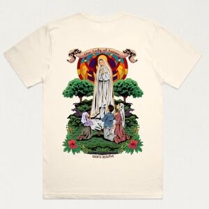 NEW Our Lady of Fatima Mens Shirt XXL 2X Catholic Rosary Mary Saints Reserve